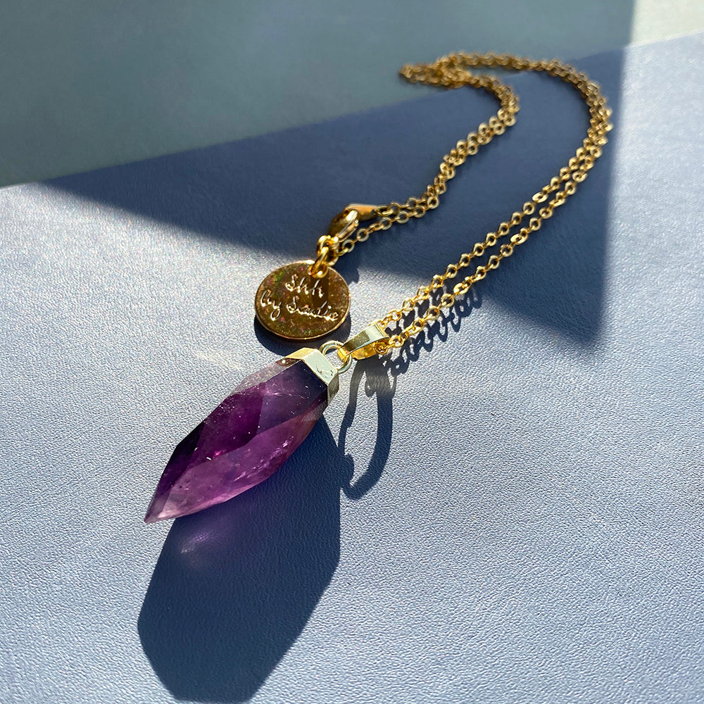 24 Caret Gold Quartz Necklace