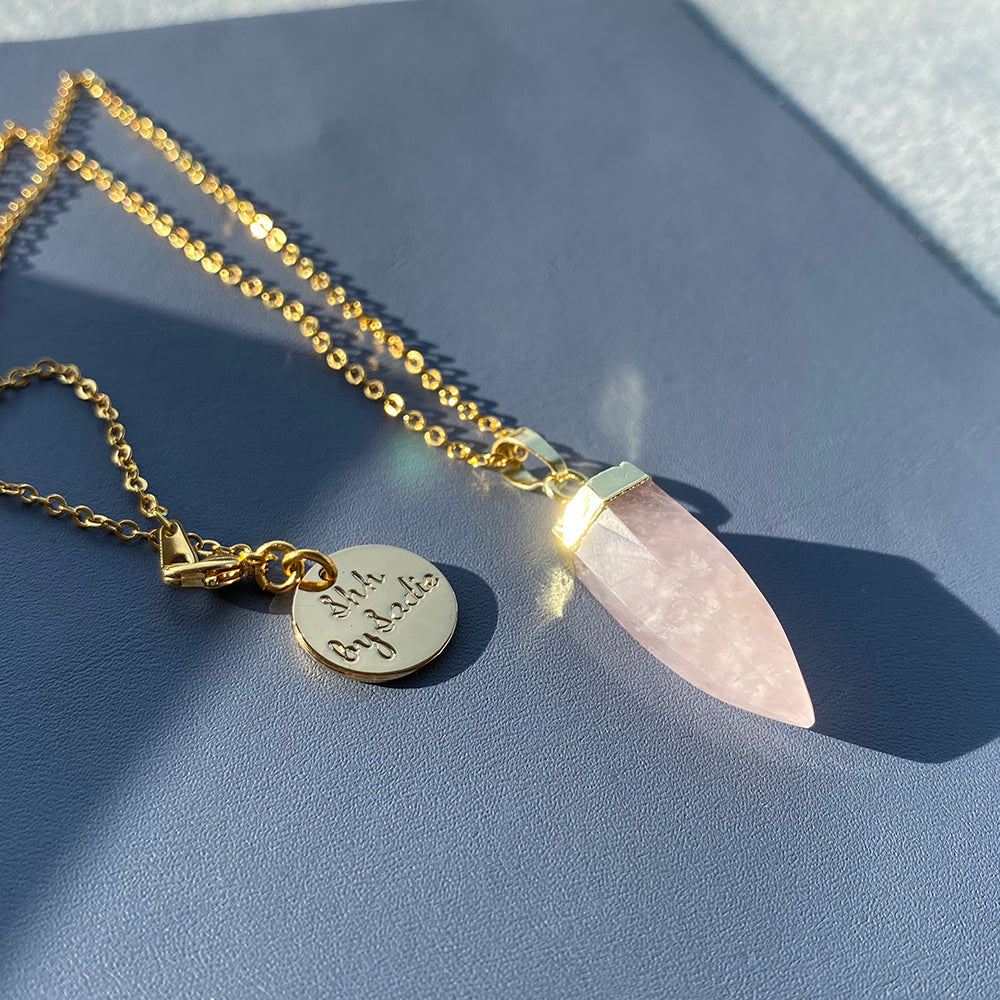 24 Caret Gold Quartz Necklace