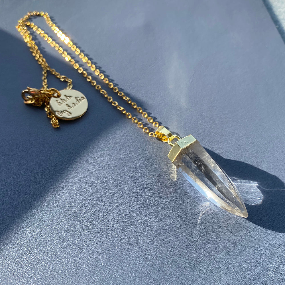 24 Caret Gold Quartz Necklace